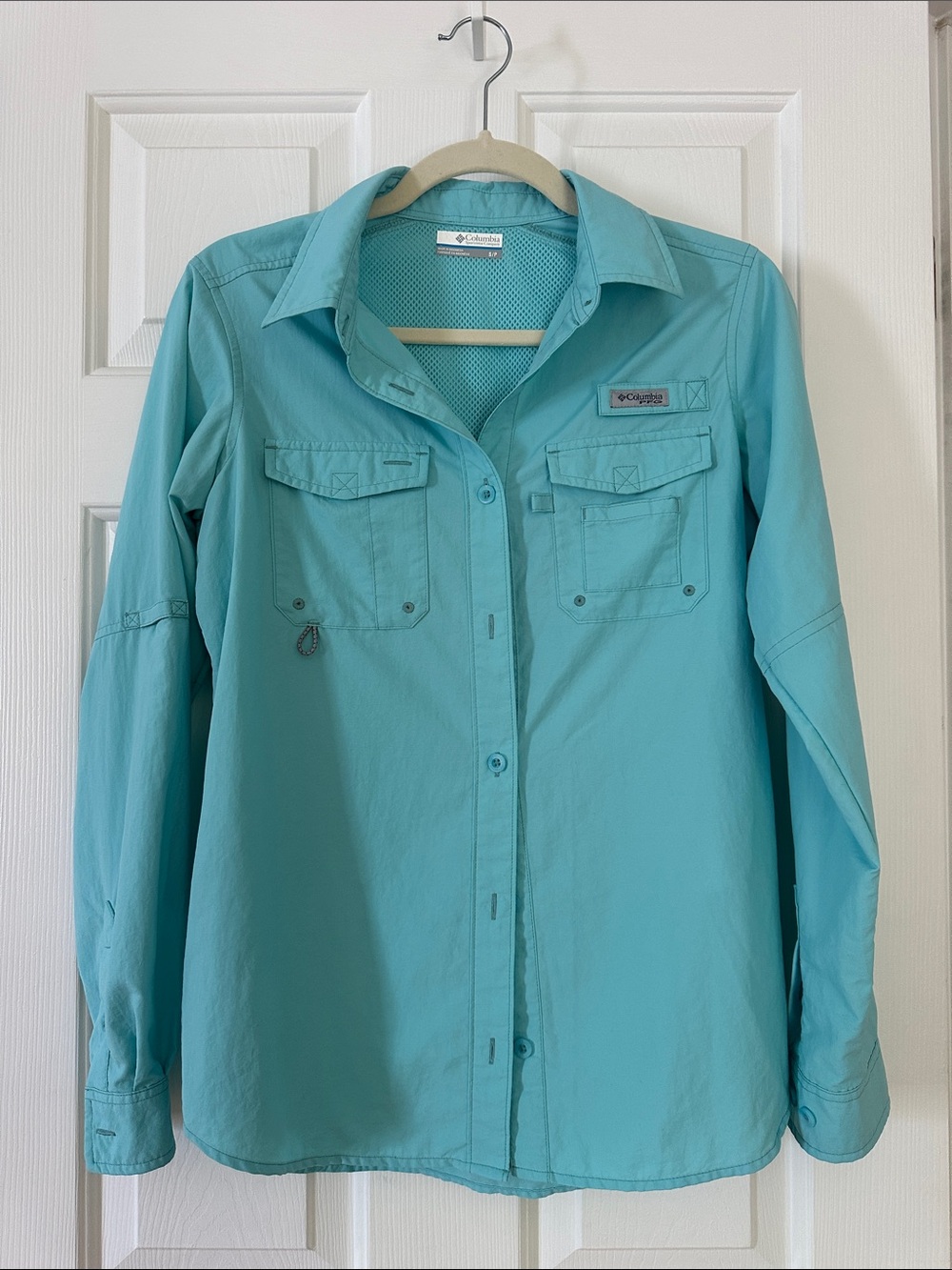 COLUMBIA PFG Long Sleeve Button Down Shirt Small